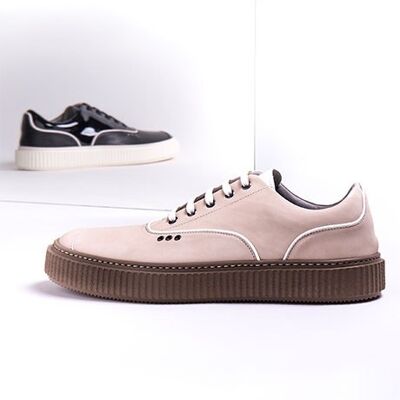 MEAKER sneakers in natural calfskin