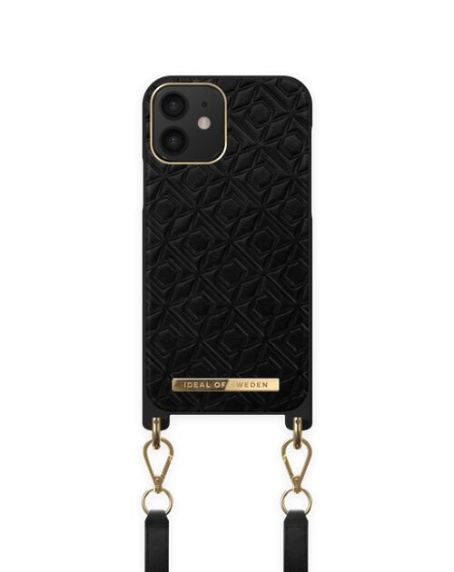 Atelier Necklace Case iPhone 12 Embossed Black