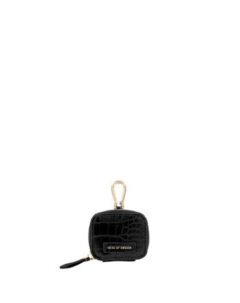 Bobbi Airpods Sac Zip Noir Croco