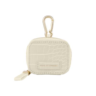 Bobbi AirPods Zip Bag Cream Beige Croco