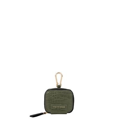 Bobbi Airpods Zip Bag Khaki Croco