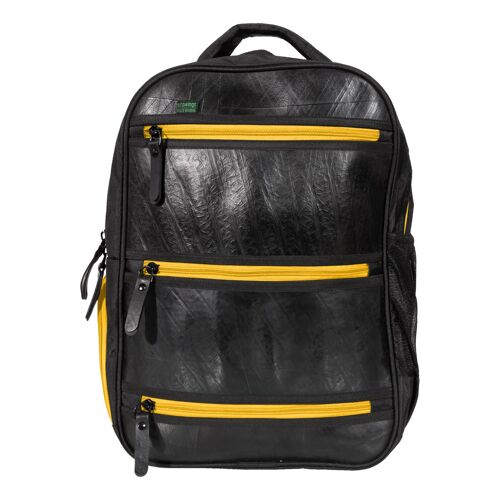 Black Tiger backpack - from upcycled tyretube