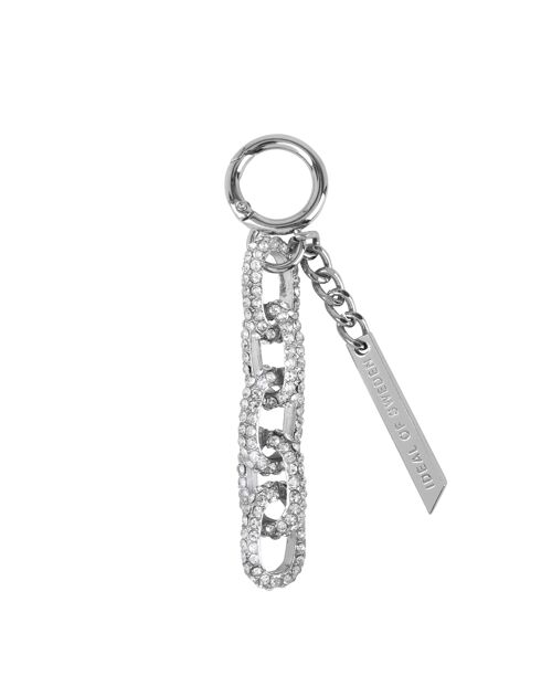 Chain Keyring Silver Crystal