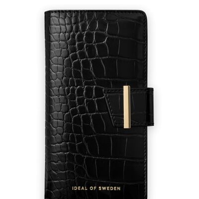 Cora Phone Wallet iPhone 13 Mini Jet Black Croco