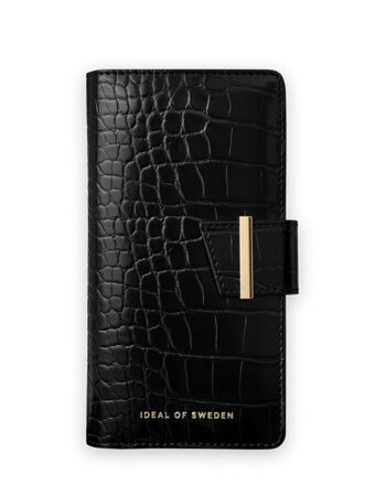 Cora Phone Wallet iPhone 13 Mini Jet Noir Croco