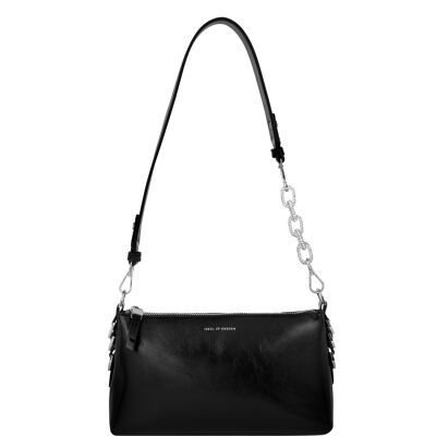 Sac Bandoulière Cristal Platine Noir