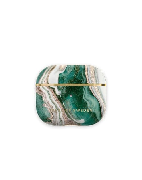 Fashion Airpods Case Gen 3 Golden Jade Marble