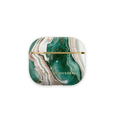 Fashion Airpods Case Gen 3 Golden Jade Marble