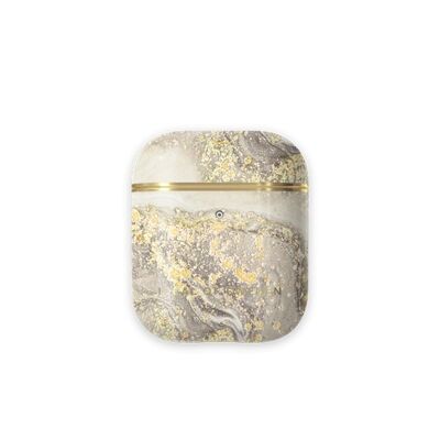 Fashion Airpods Case Sparkle Greige Marble