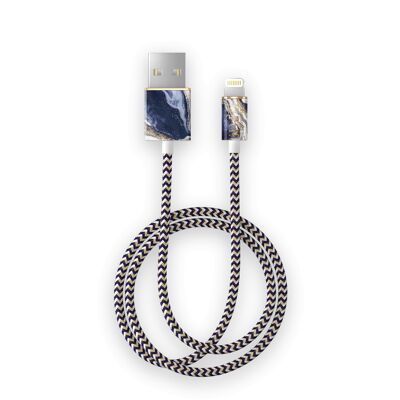 Fashion Cable, 1m Golden Indigo Marble