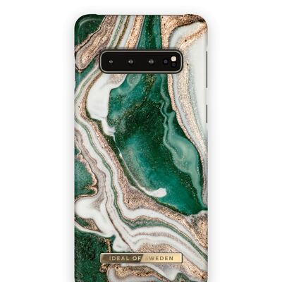 Fashion Case Galaxy S10 Golden Jade Mármol