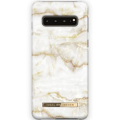 Fashion Case Galaxy S10 Golden Pearl Marble