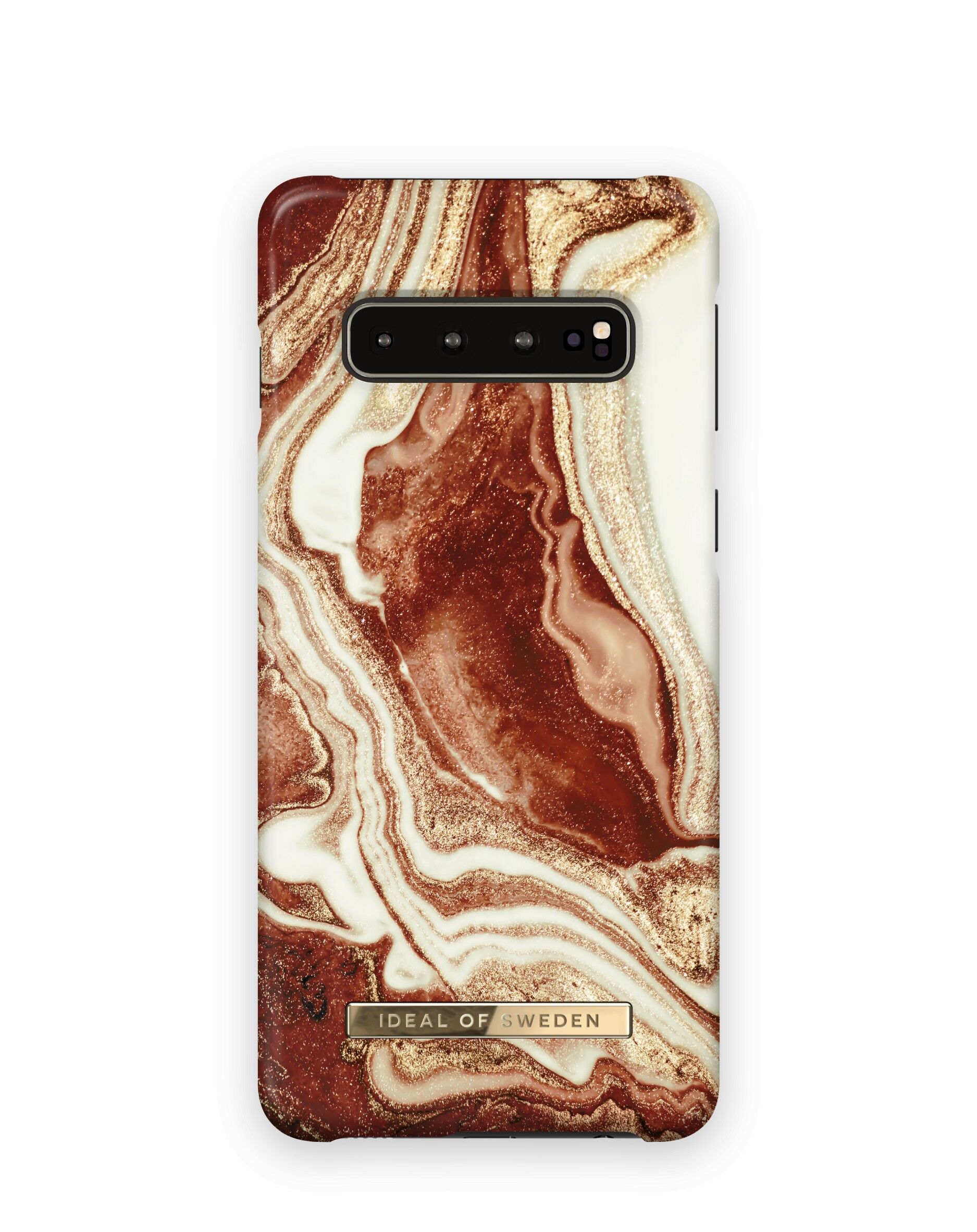 Fashion Case Galaxy s10 Goldener rostiger Marmor