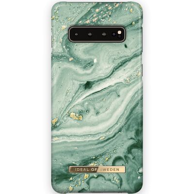 Fashion Case Galaxy S10 Mint Swirl Marble