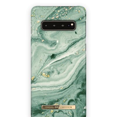 Fashion Case Galaxy S10 Mint Swirl Marble