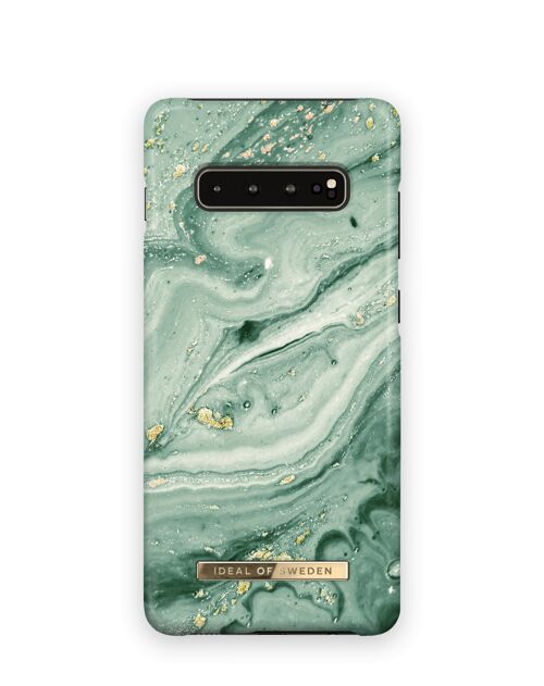 Fashion Case Galaxy S10 Plus Mint Swirl Marble