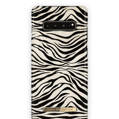 Estuche de moda Galaxy S10 + Zafari Zebra