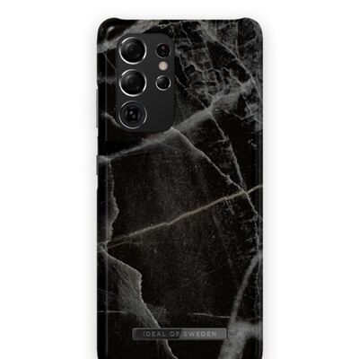 Fashion Hülle Galaxy S21 Ultra Black Thunder Marble