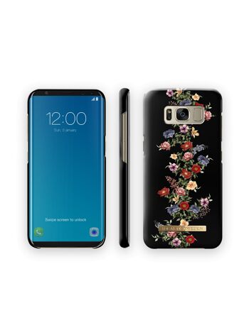 Étui à la mode Galaxy S8 Floral foncé 4