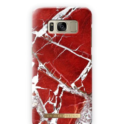Fashion Case Galaxy S8 Marmo rosso scarlatto