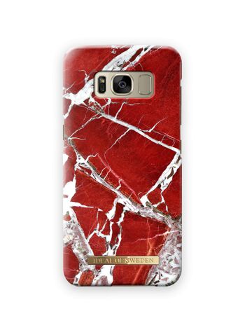 Fashion Case Galaxy S8 Marbre Rouge Écarlate 1