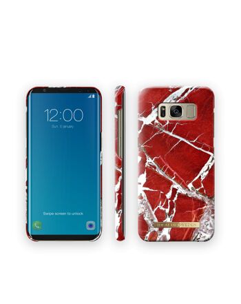 Fashion Case Galaxy S8 Marbre Rouge Écarlate 2