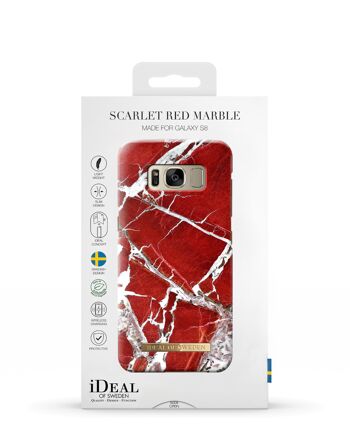 Fashion Case Galaxy S8 Marbre Rouge Écarlate 3