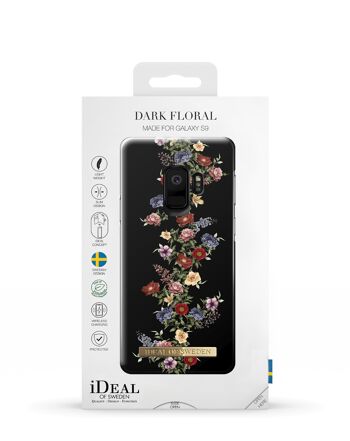 Étui à la mode Galaxy S9 Floral foncé 5