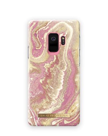 Coque Fashion Galaxy S9 Doré Blush Marbre 1