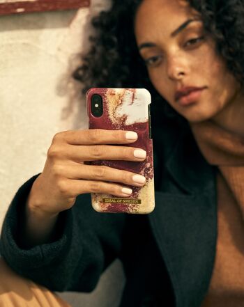 Fashion Case Galaxy S9 Plus Marbre Bordeaux Doré 1