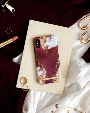 Fashion Case Galaxy S9 Plus Marbre Bordeaux Doré 3