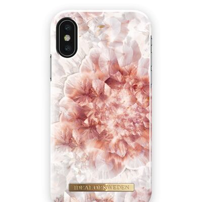Fashion Case Hannalicious iPhone XS Cristal de quartz rose