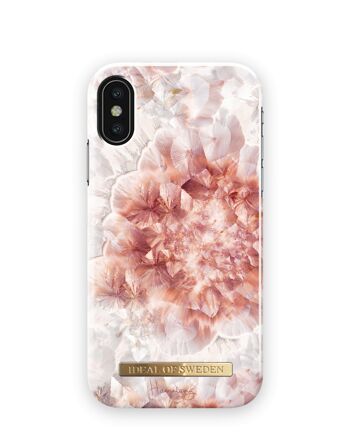 Fashion Case Hannalicious iPhone XS Cristal de quartz rose 1