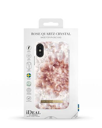 Fashion Case Hannalicious iPhone XS Cristal de quartz rose 6