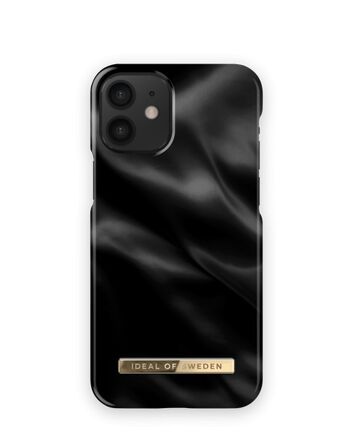 Coque Fashion iPhone 12 Mini Noir Satiné