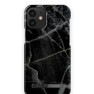 Fashion Case iPhone 12 Mini Black Thunder Marmo