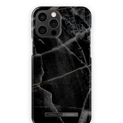 Custodia Fashion iPhone 12 Pro Max Black Thunder Marble