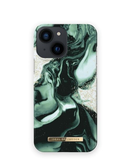 Fashion Case iPhone 13 Mini Golden Olive Marble