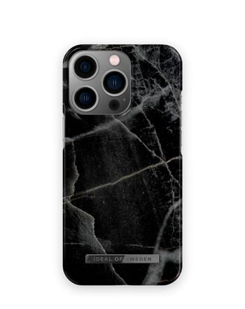 Coque Fashion iPhone 13 Pro Black Thunder Marble