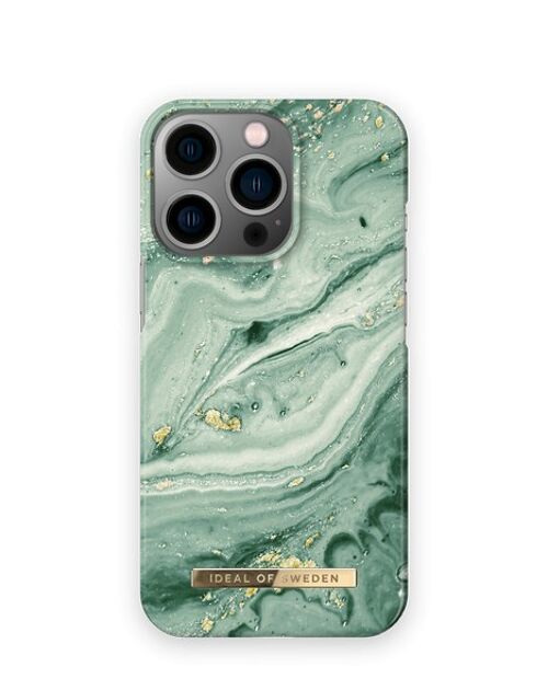 Fashion Case iPhone 13 Pro Mint Swirl Marble