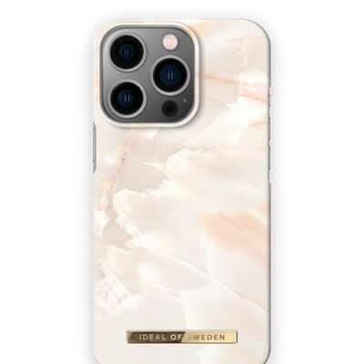 Custodia alla moda per iPhone 13 Pro in marmo rosa perla