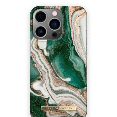Coque Fashion iPhone 13Pro Golden Jade Marble