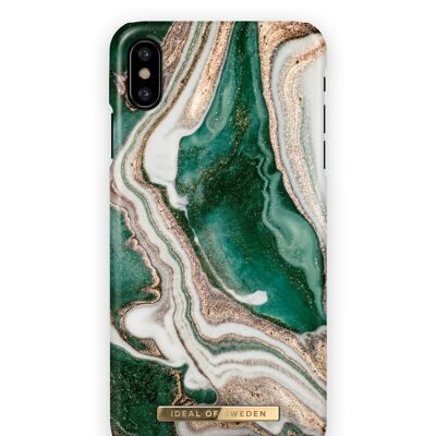 Funda de moda iphone X Golden Jade Marble