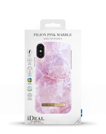 Coque Fashion iPhone X Pilion Marbre Rose 5
