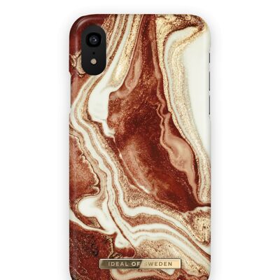 Coque Fashion iPhone XR Marbre rouillé doré