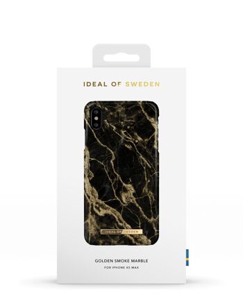 Coque Fashion iPhone XS MAX Golden Smoke Marble 7