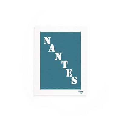 Affiche "Nantes" bleue