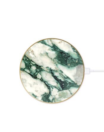 Fashion QI Charger Calacatta Emerald Marble 1