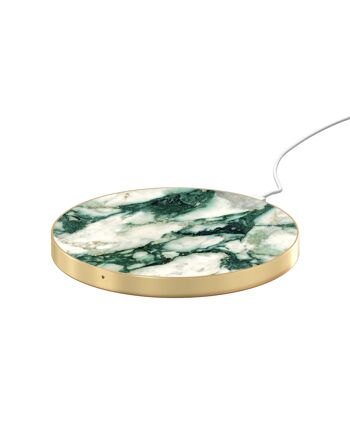 Fashion QI Charger Calacatta Emerald Marble 3