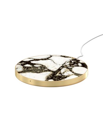 Fashion QI Charger Calacatta Marbre Doré 3